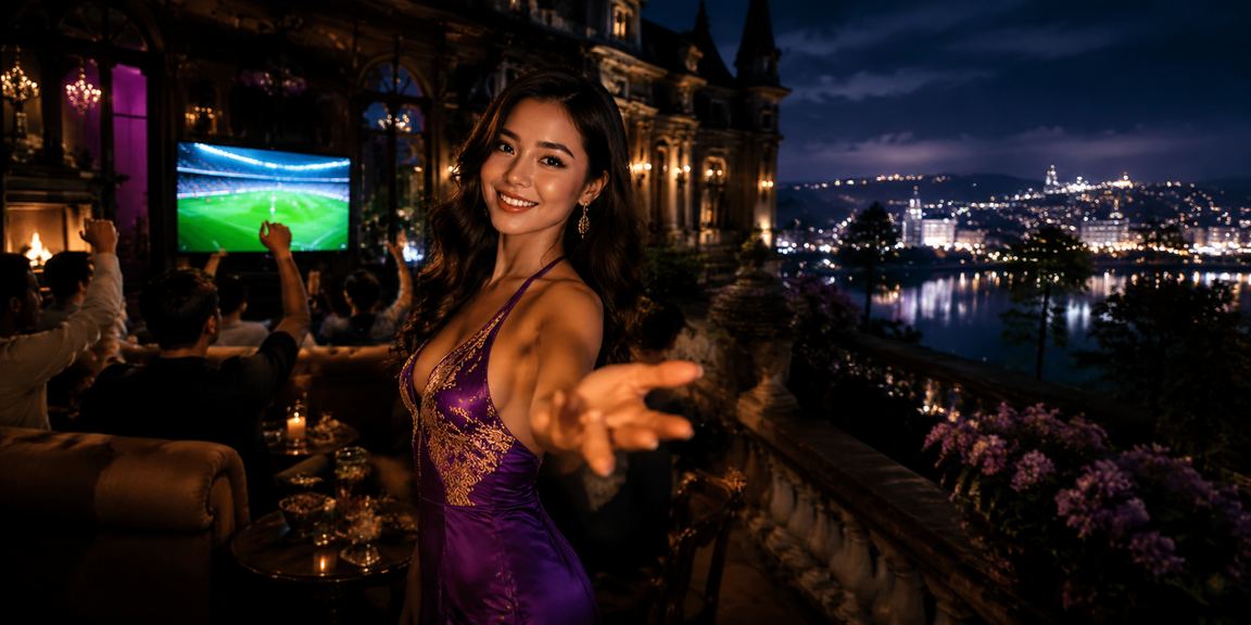 Không khí casino trực tuyến Đà Lạt với ánh đèn lung linh và người chơi tập trung theo dõi màn hình